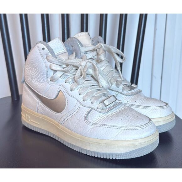 Nike Air Force 1 sculpt silver high top leather sneaker 7 - Picture 13 of 13